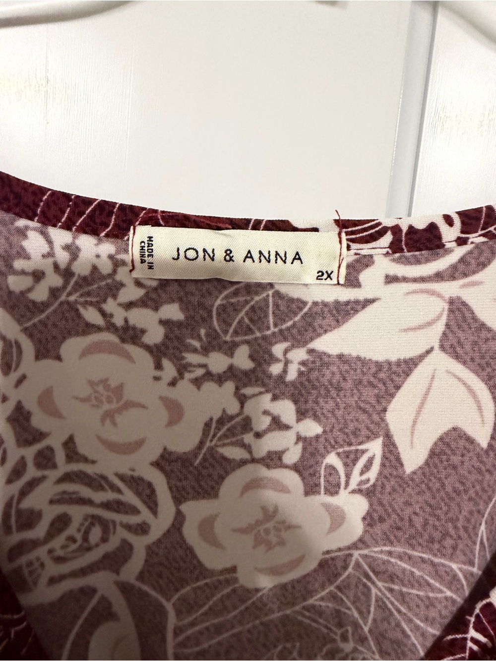 Jon & Anna Sleeveless Burgundy Floral Maxi Dress - Picture 2 of 2